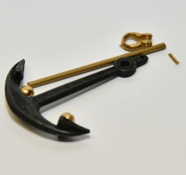 model boat ship fitting iron stock anchor 42590