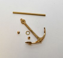 MODEL BOAT FITTING HALL ANCHOR BRASS VARIOUS SIZES 