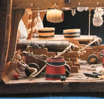 wood model ship boat kit gun bay