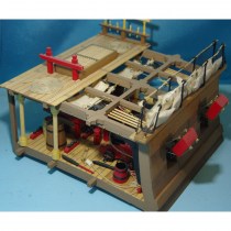 wood model ship boat kit gun bay